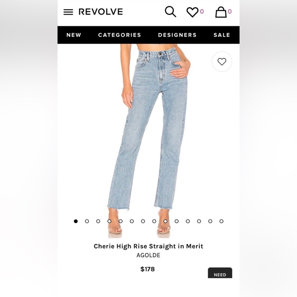 High Rise Straight in Merit AGOLDE jean